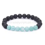 Friendly Crystals Amazonite Lava Bracelet (Creativity)