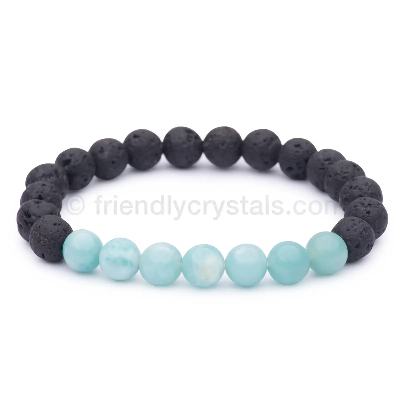 Friendly Crystals Amazonite Lava Bracelet (Creativity)