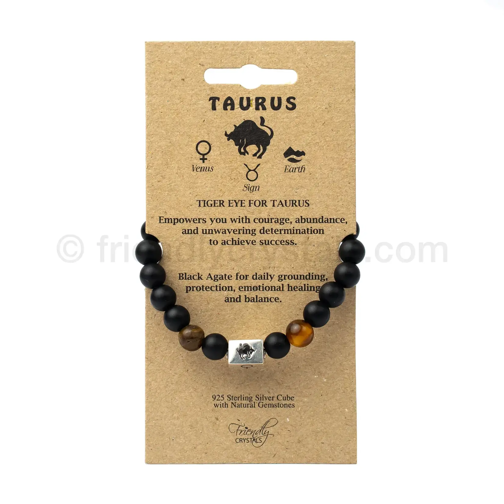 Friendly Crystals Taurus Zodiac Bracelet
