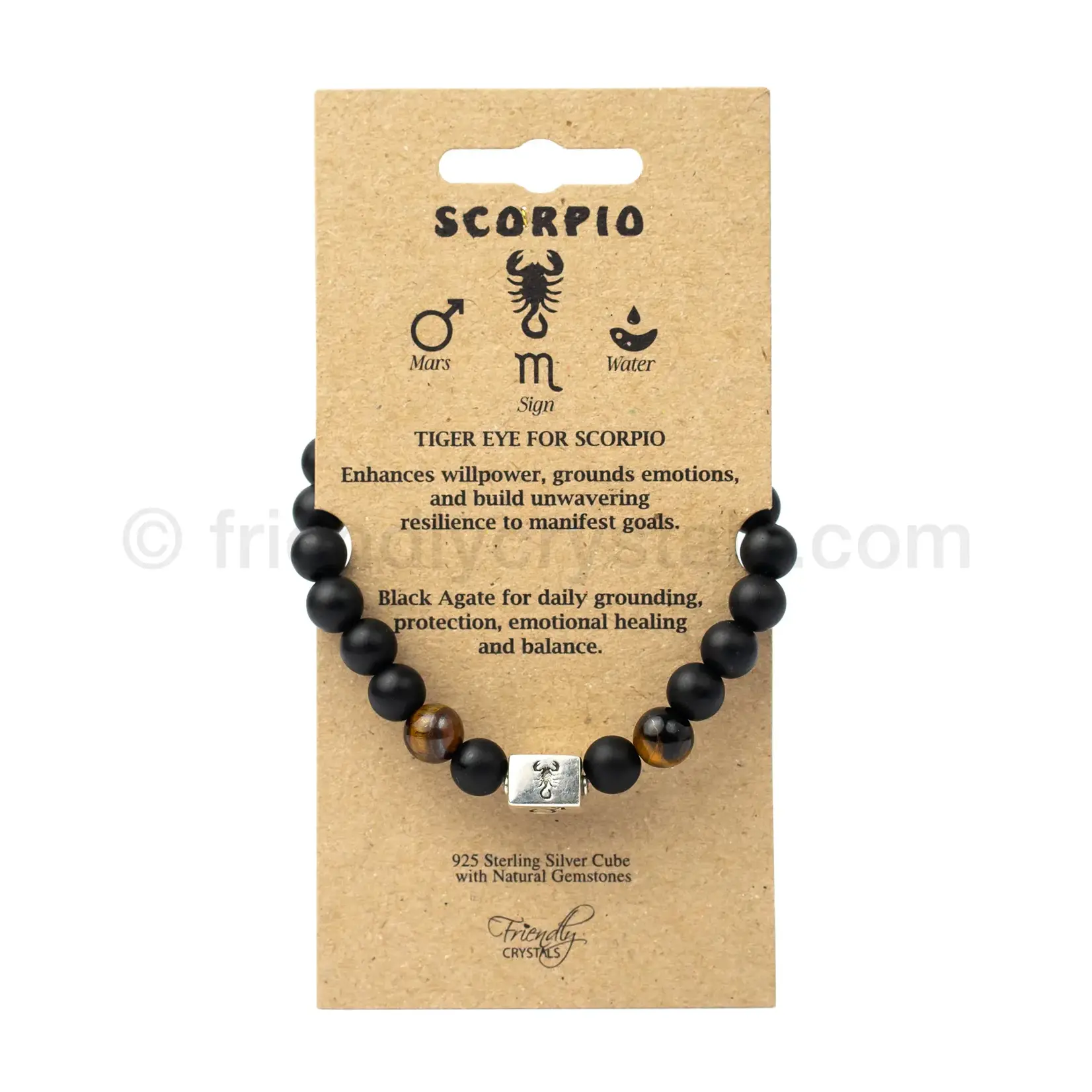 Friendly Crystals Scorpio Zodiac Bracelet