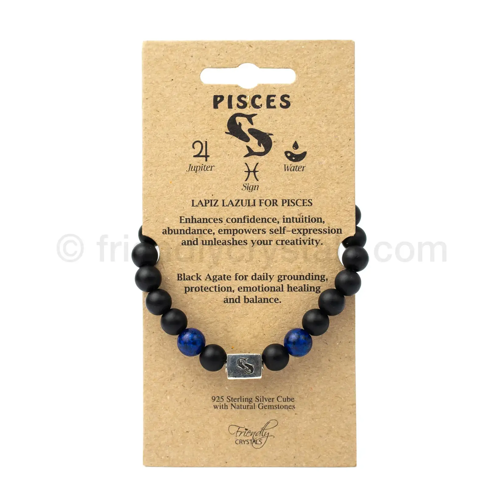 Friendly Crystals Pisces Zodiac Bracelet