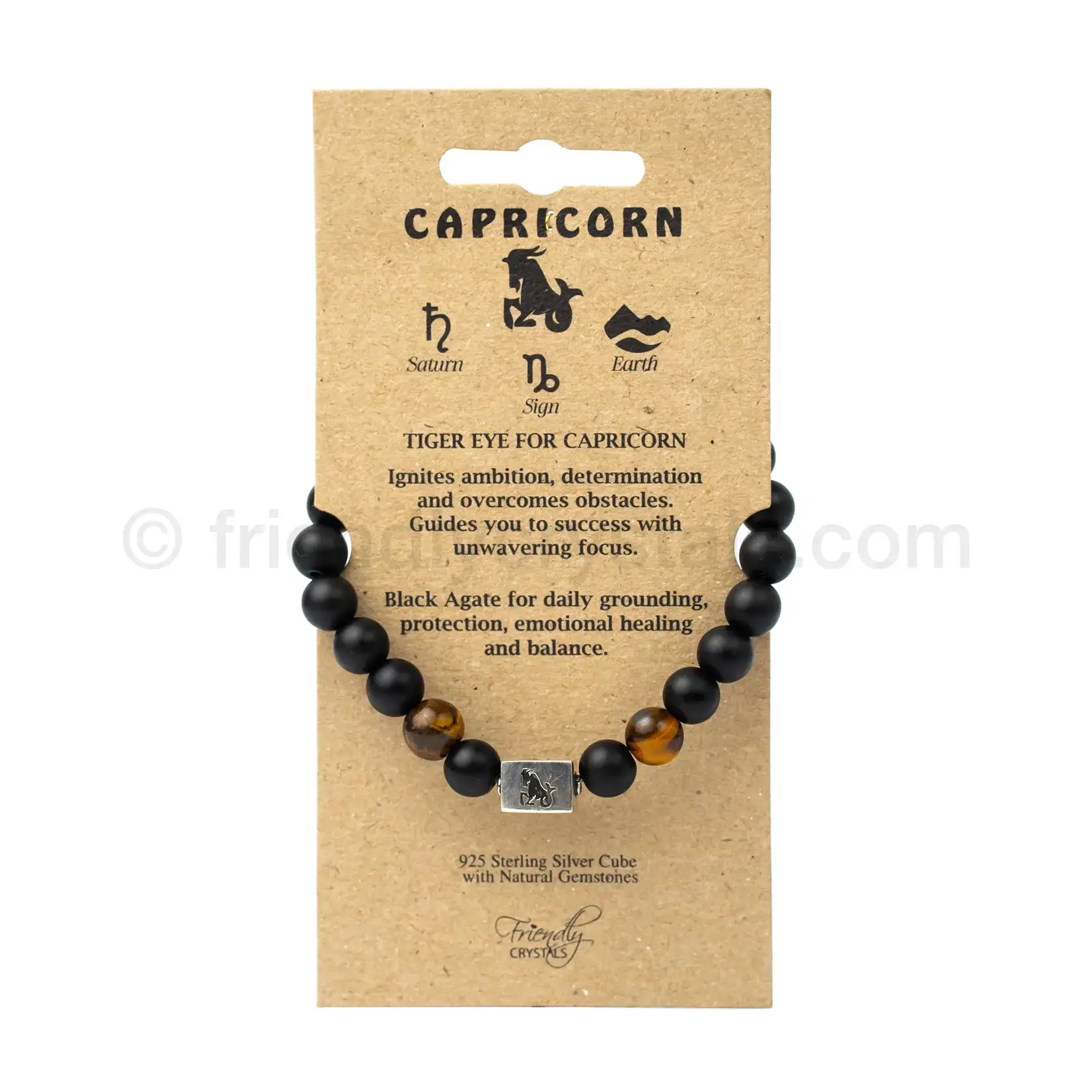 Friendly Crystals Capricorn Zodiac Bracelet