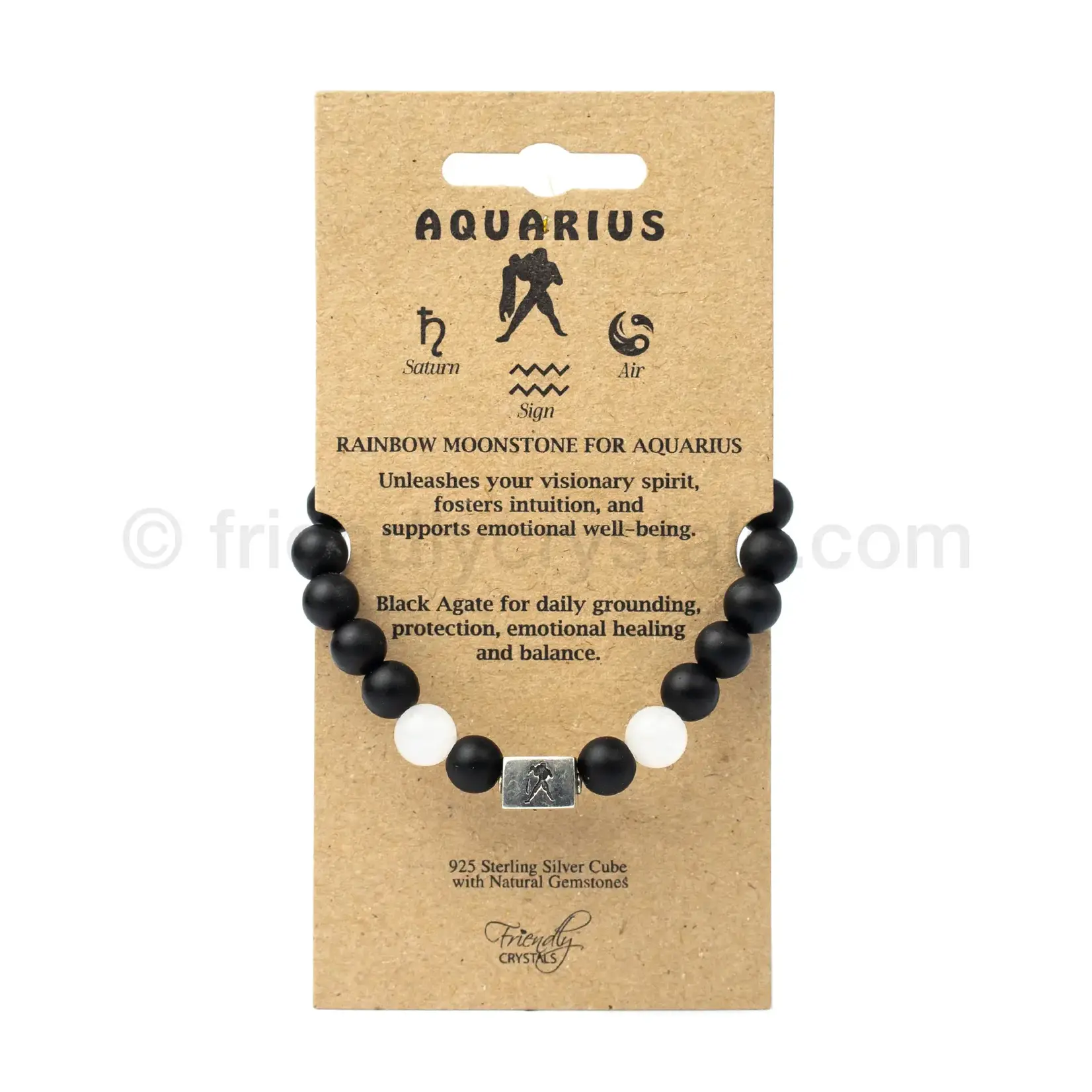 Friendly Crystals Aquarius Zodiac Bracelet