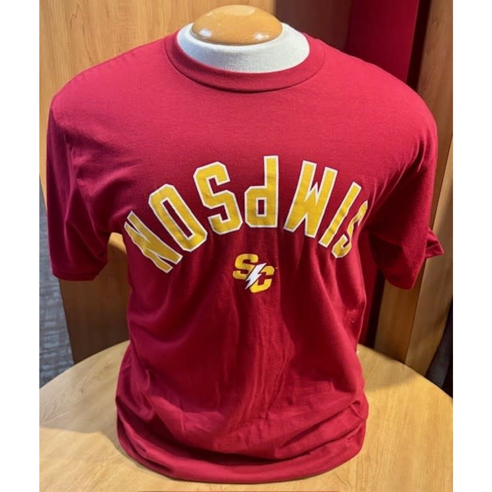 Camp David Upside Down Logo Tee - Cardinal