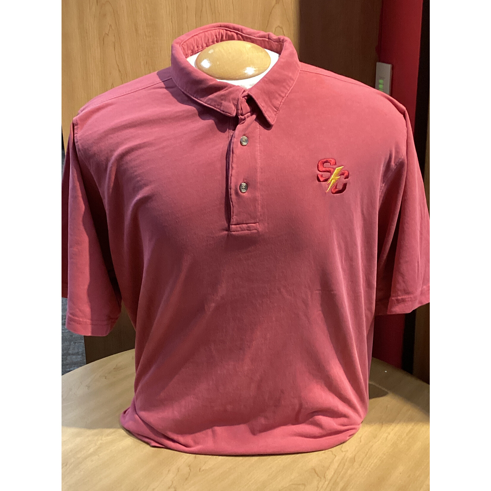 Coastal Color Polo Tee - Scarlet