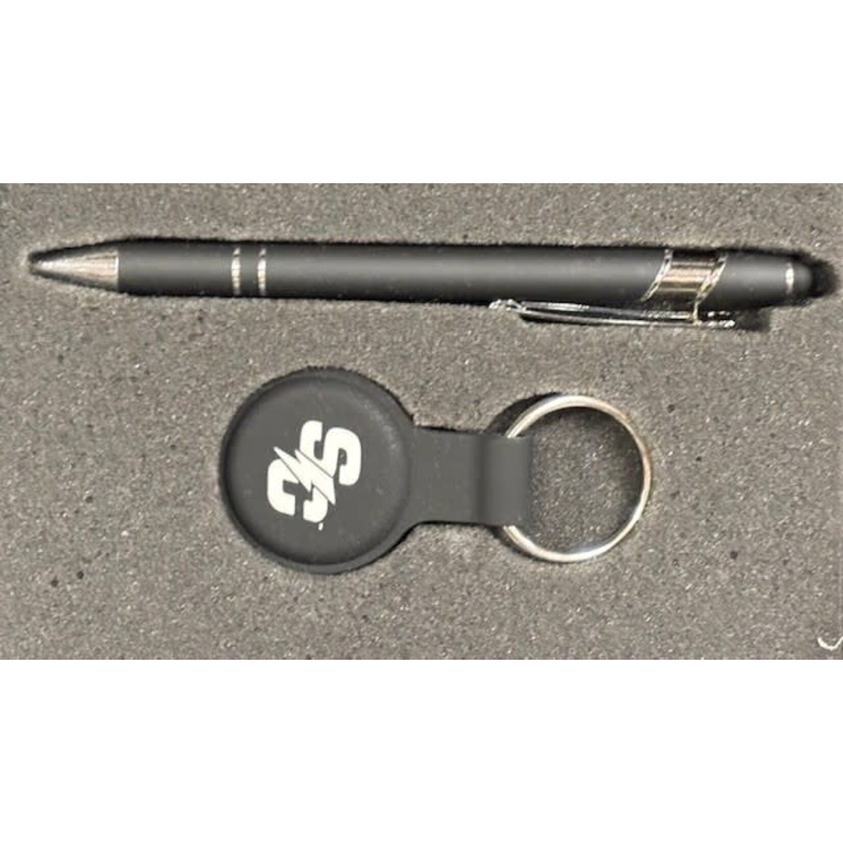 LXG Silicone Air Tag Holder Keychain & Grip Pen Gift Set