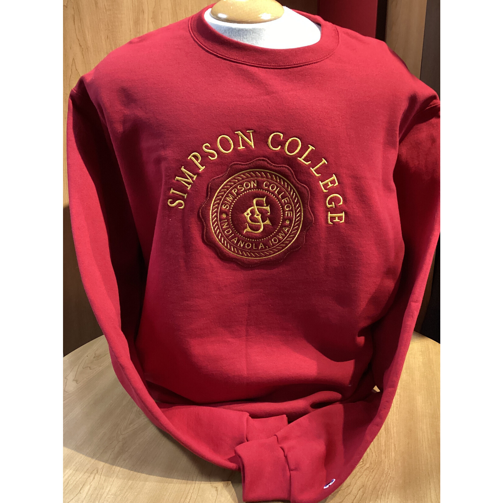 Champion PowerBlend Fleece Crew- Cardinal