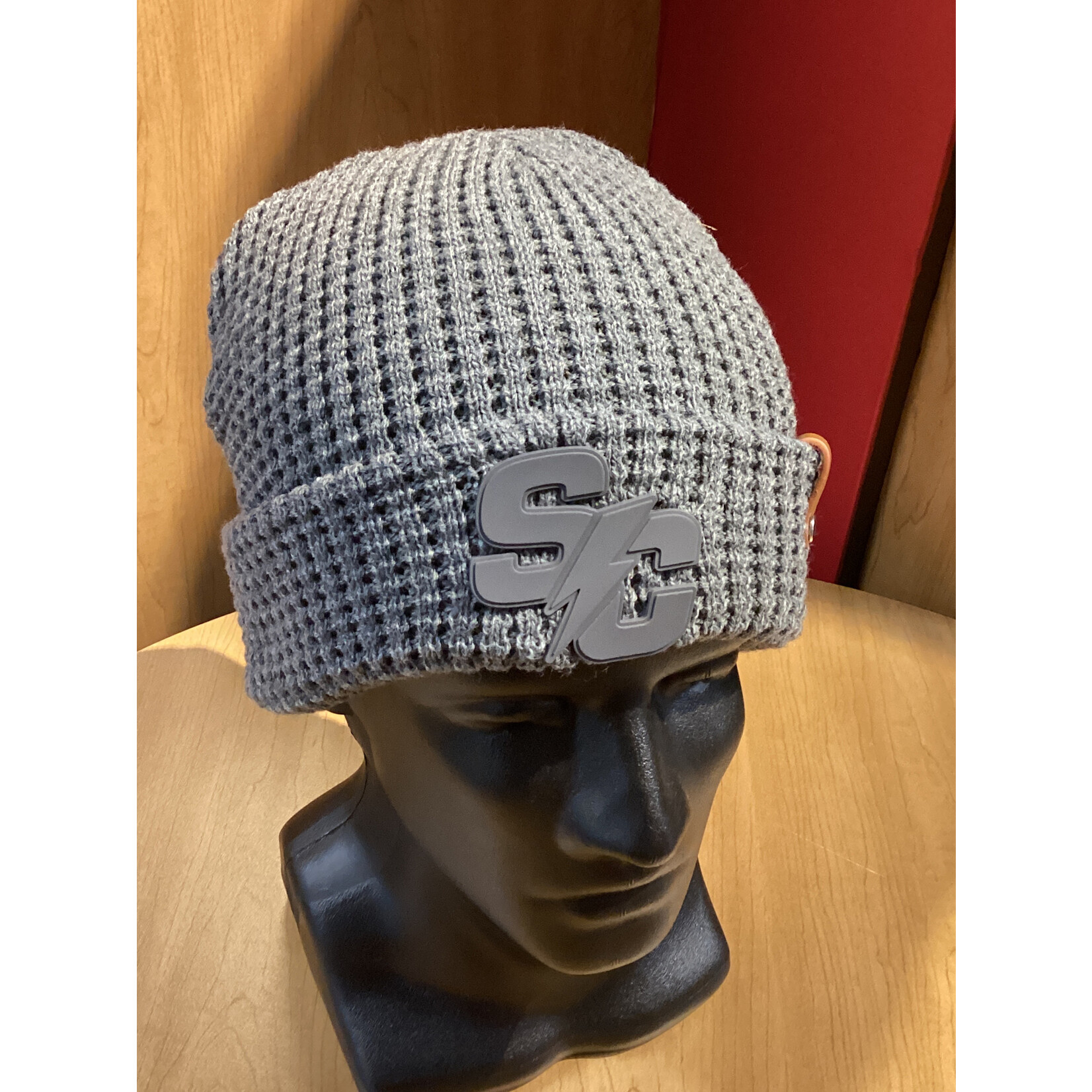 Branded Bills Branded Bills Waffle Weave Beanie Grey