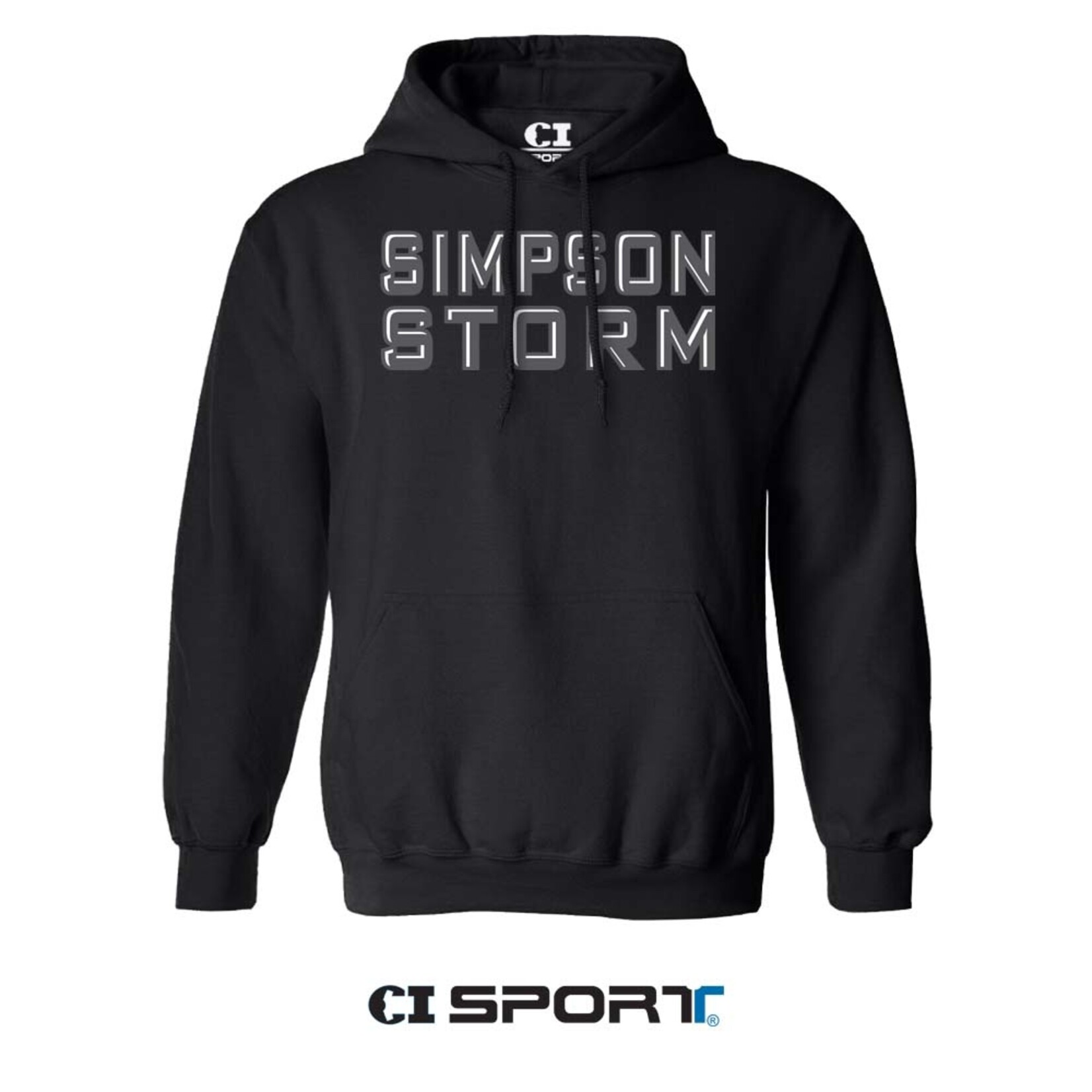 CI Sport Letterman Hoodie - Black