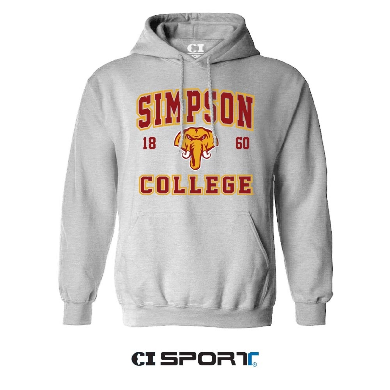 CI Sport Felt Print Pullover - Athletic Grey