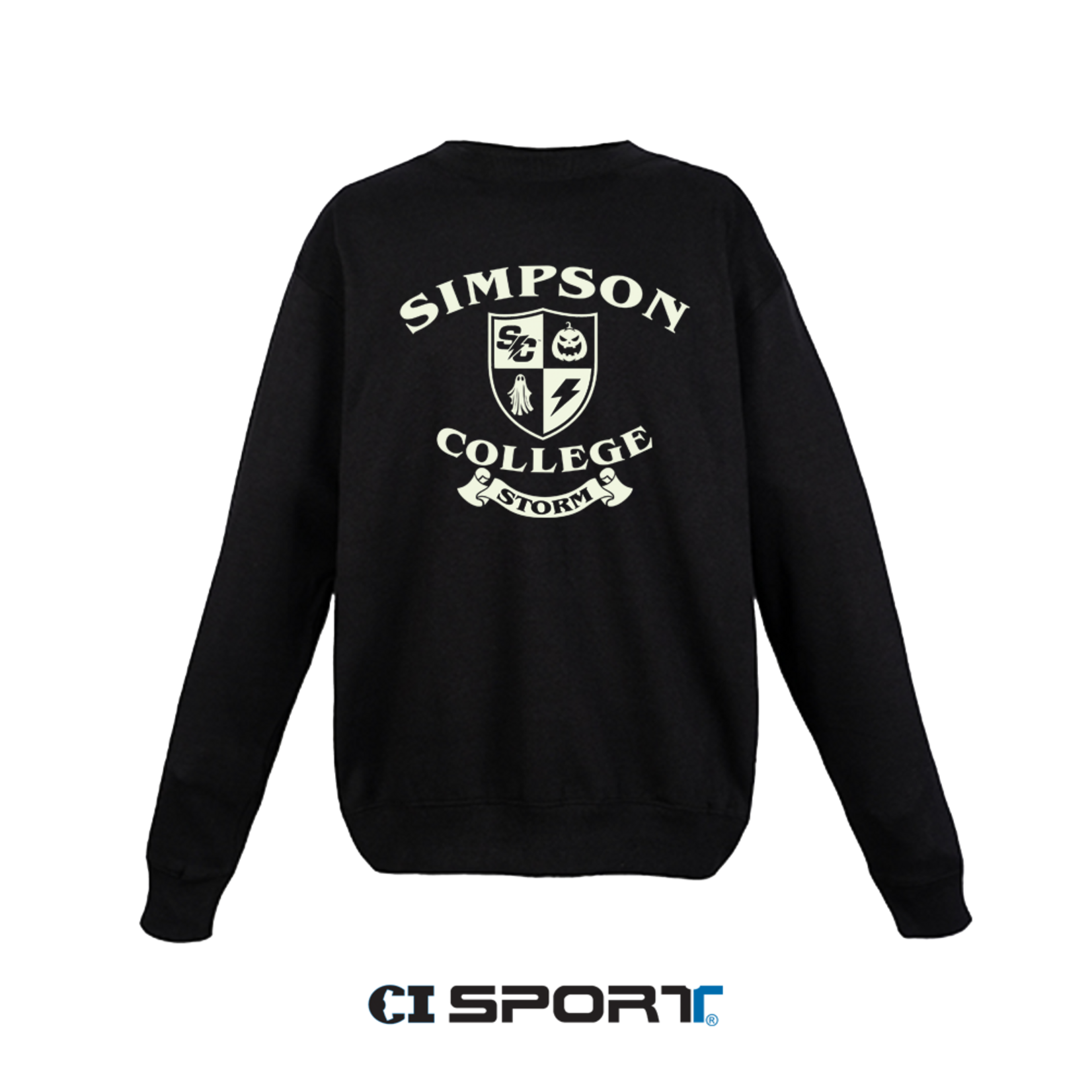 CI Sport Black Glow-In-The-Dark Halloween Crew