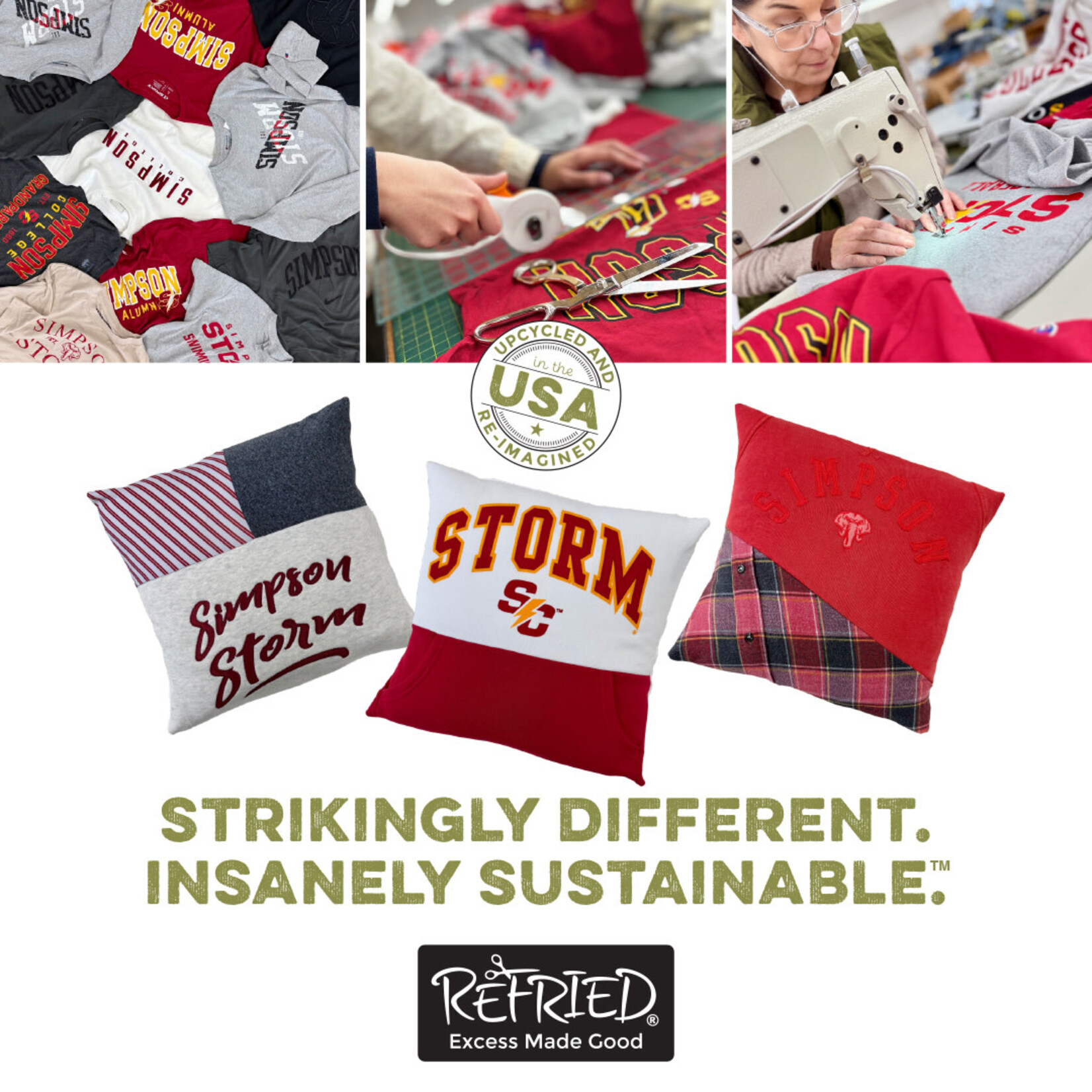 Refried Apparel Upcycled Crew Sweatshirt (Large)