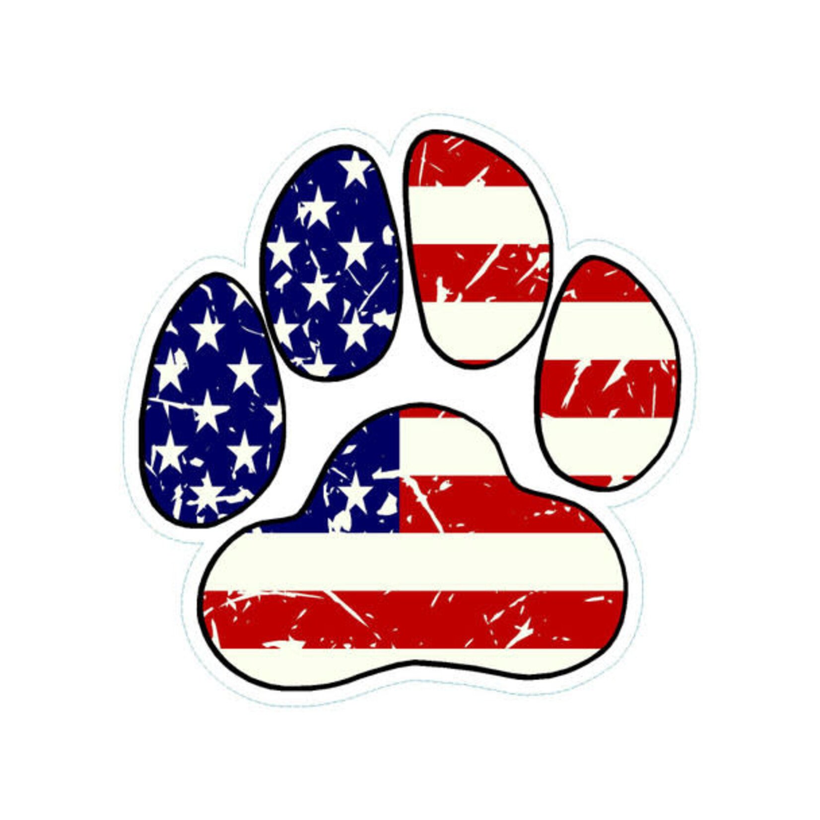 Sticker Cabana USA Flag Paw