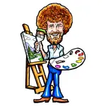 Sticker Cabana Bob Ross Sticker