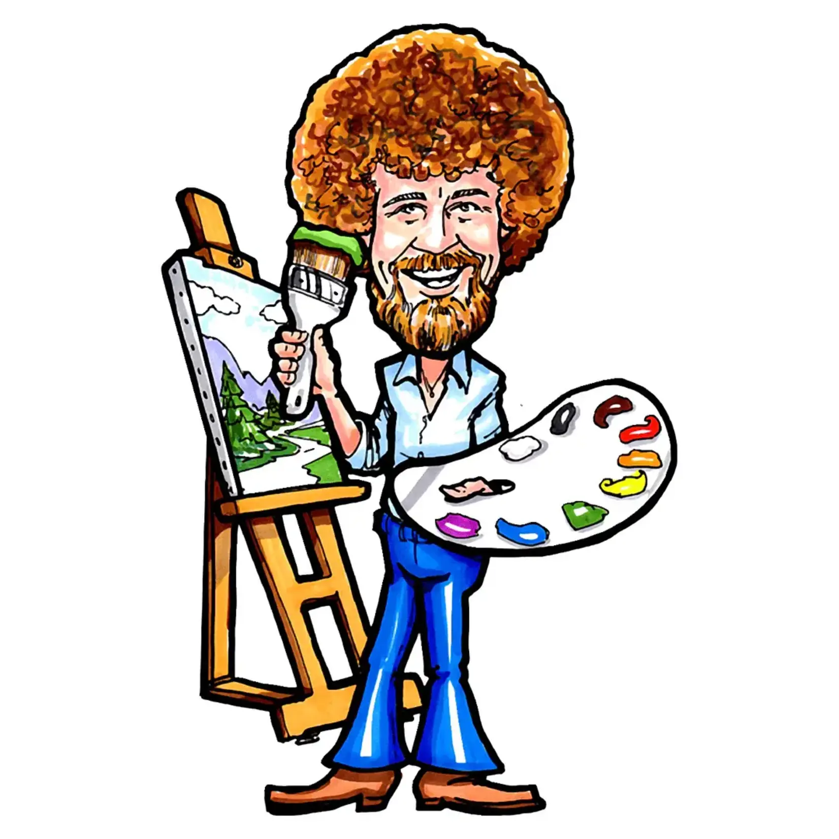 Sticker Cabana Bob Ross Sticker