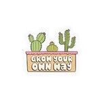 Sticker Cabana Grow Your Own Way Cactus Sticker
