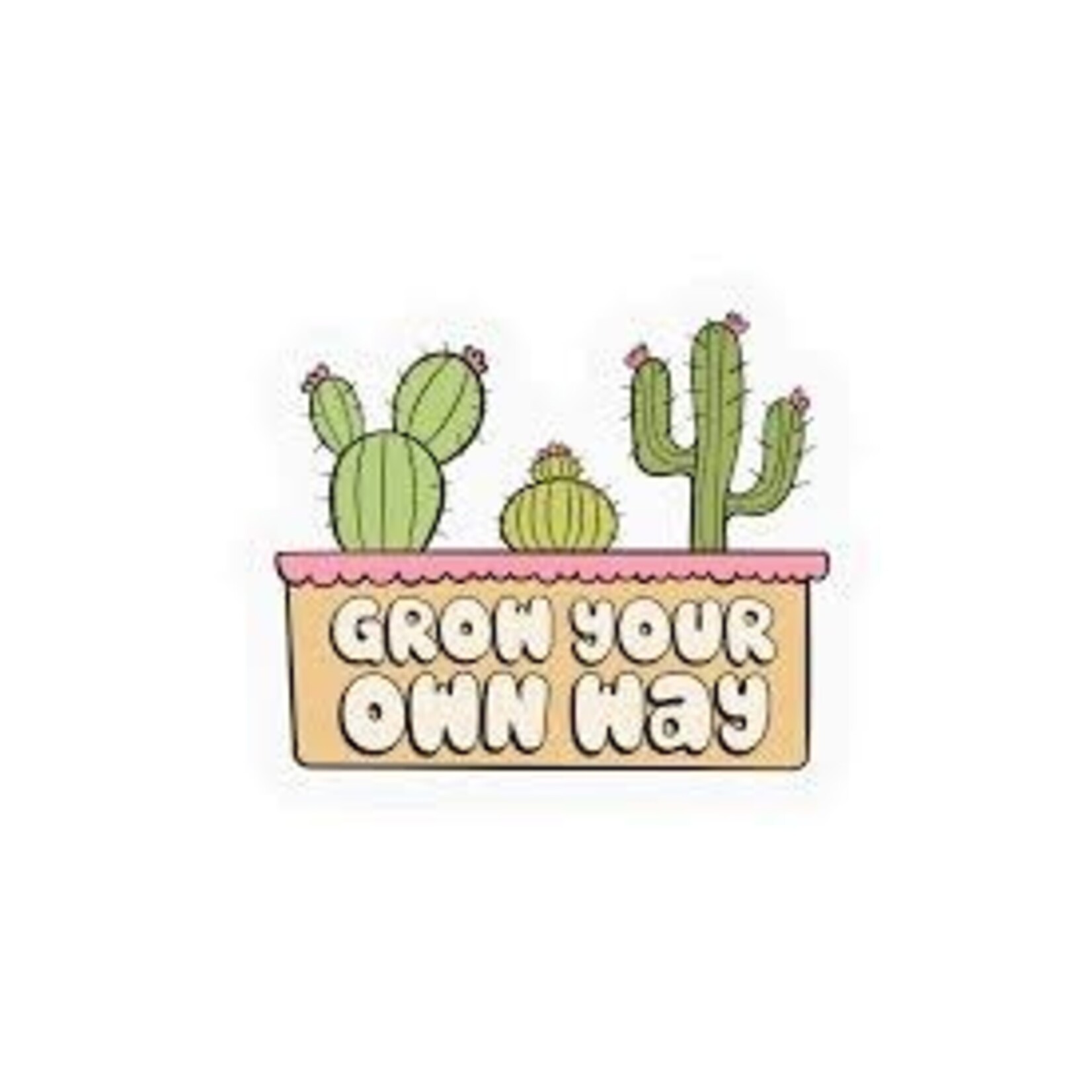Sticker Cabana Grow Your Own Way Cactus Sticker