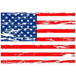 Sticker Cabana Distressed USA Flag Sticker