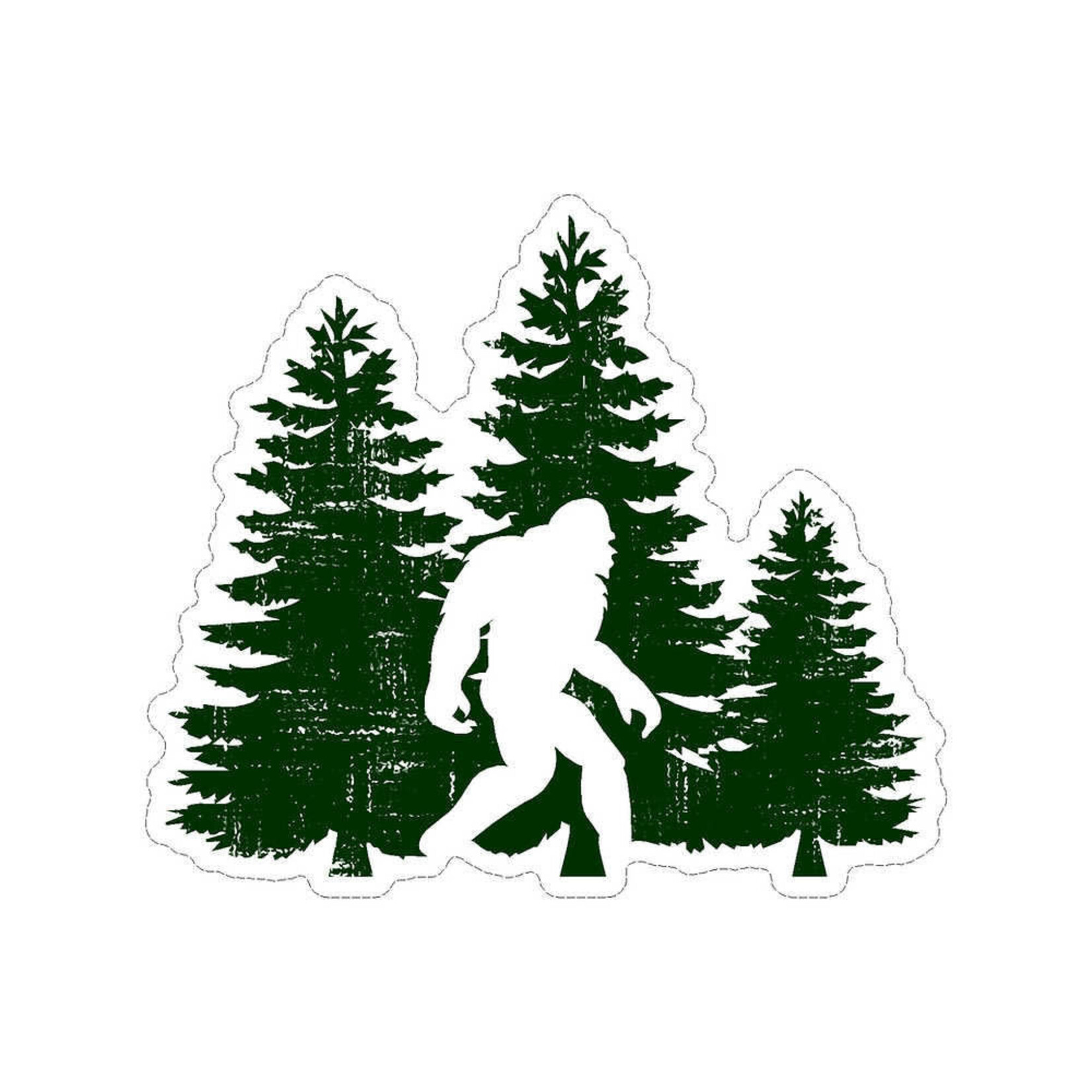 Sticker Cabana Bigfoot in Front of Trees Sticker