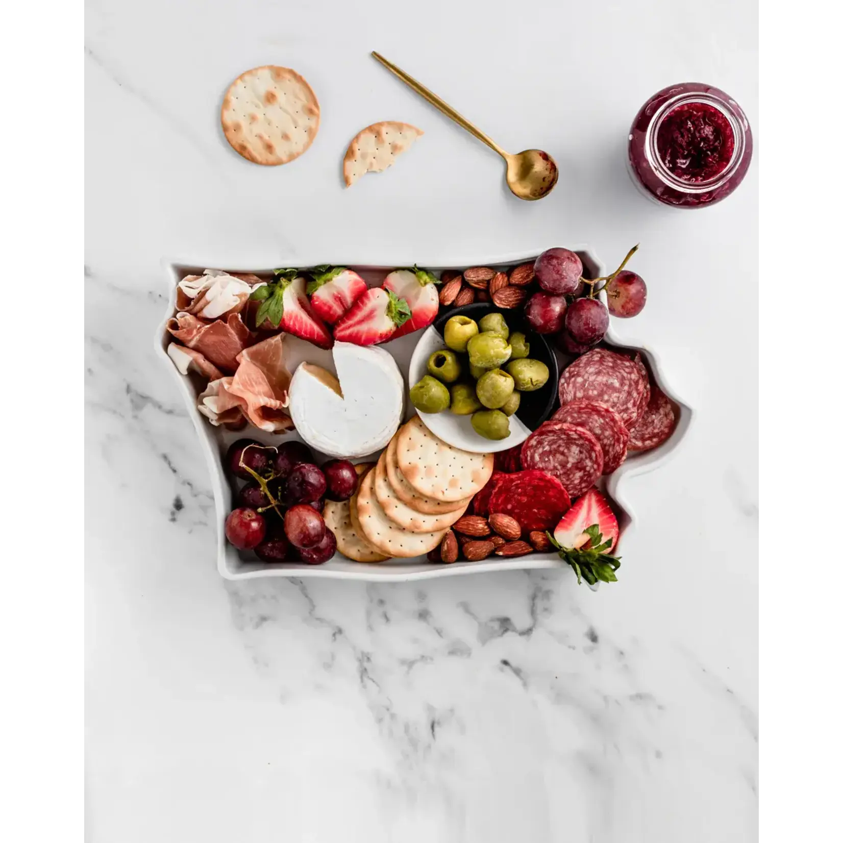 Lark At Home State of Iowa Ceramic Plate