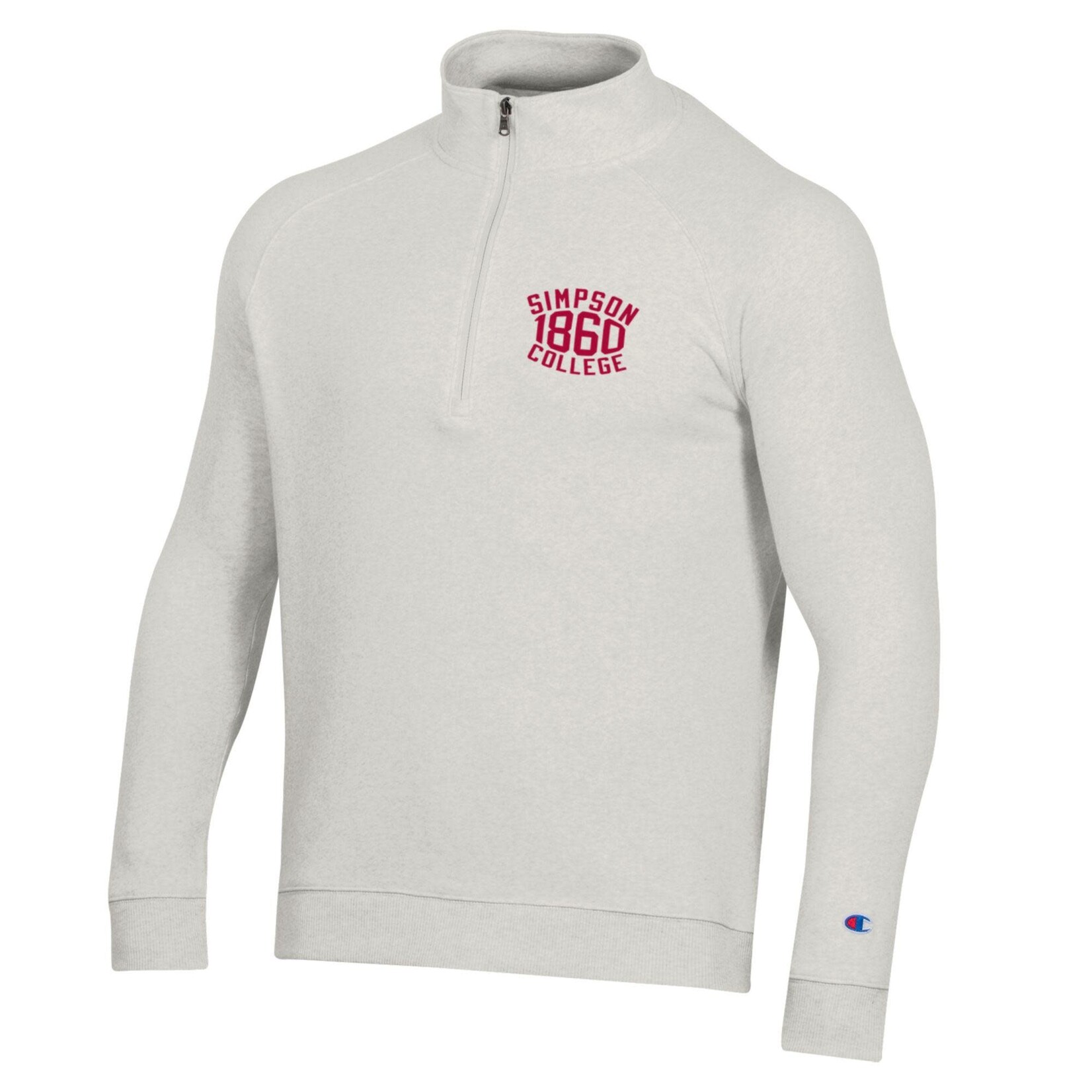 Champion 3/4 Zip Crew - Oatmeal