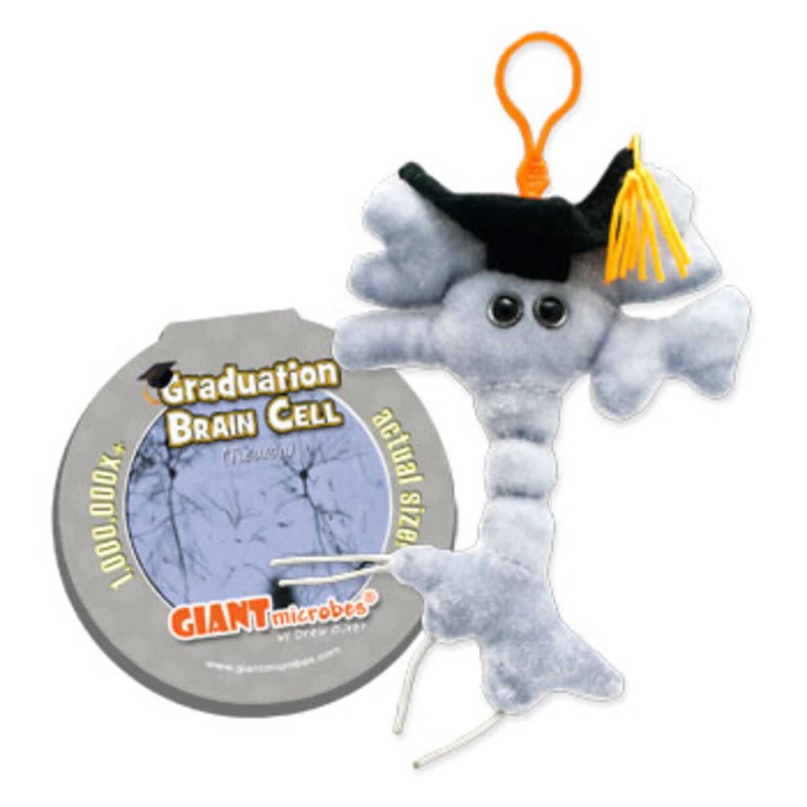 Giant Microbes Graduation Brain Cell Keychain