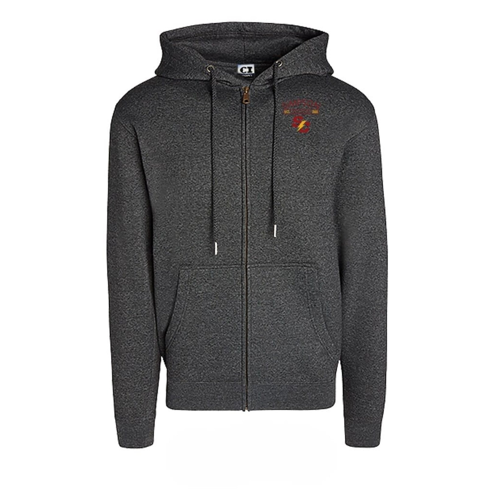 CI Sport Premium Zipper Hoodie - Charcoal Heather
