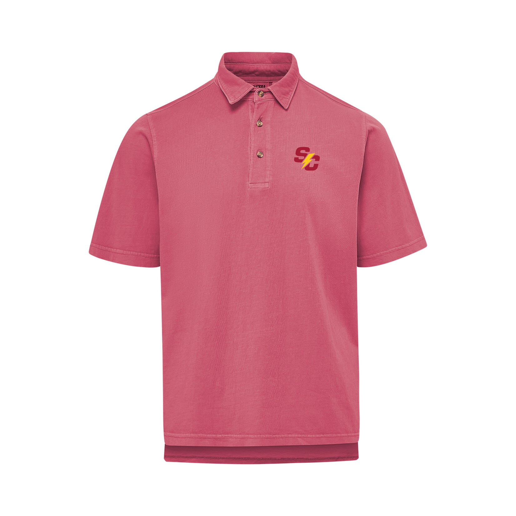 Coastal Color Polo Tee - Scarlet