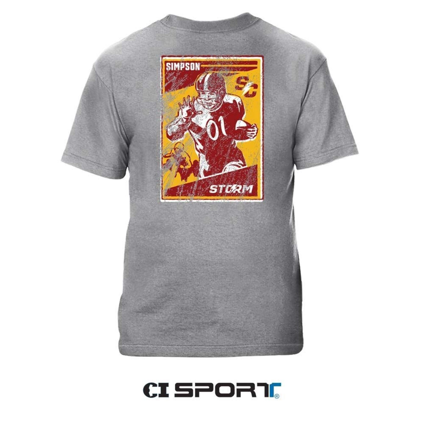 CI Sport Simpson College RedZone Tee - Graphite Heather