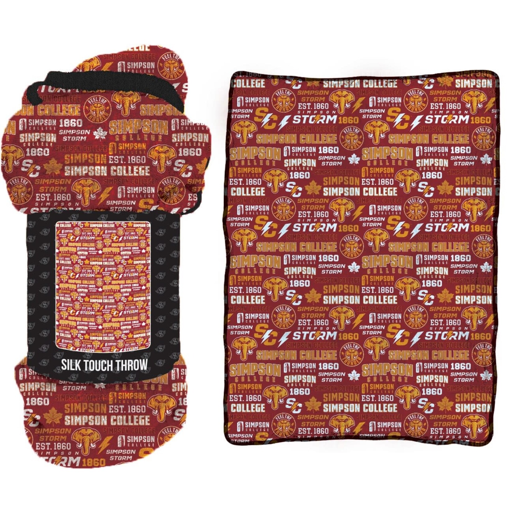 Simpson College Silk Touch Throw