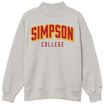League Simpson College Diana Mock Neck Sweatshirt Steel Grey