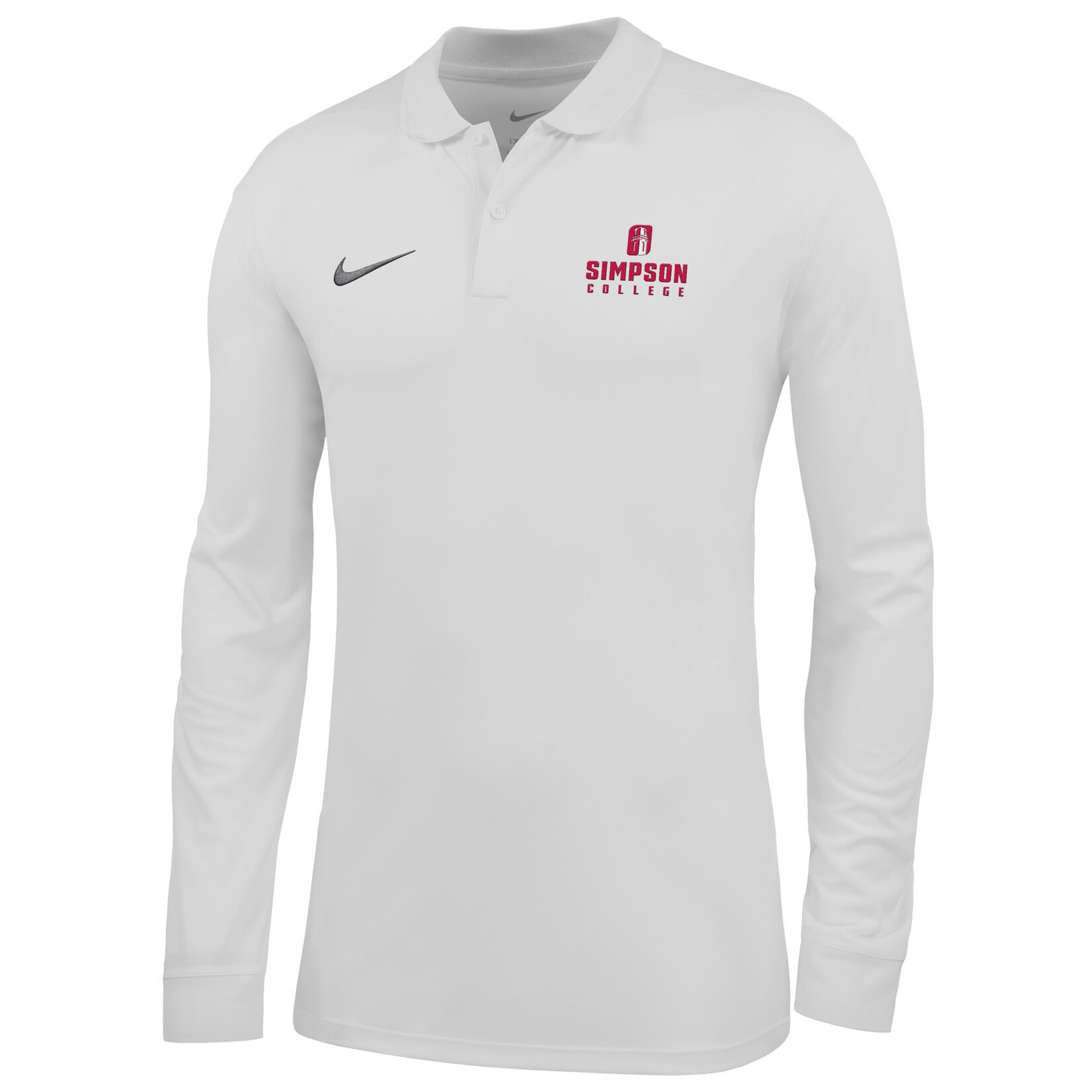 Nike DRI-Fit Victory LS White Polo