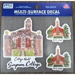 Indigo Falls College Hall/Smith Chapel Multi-Surface Decal