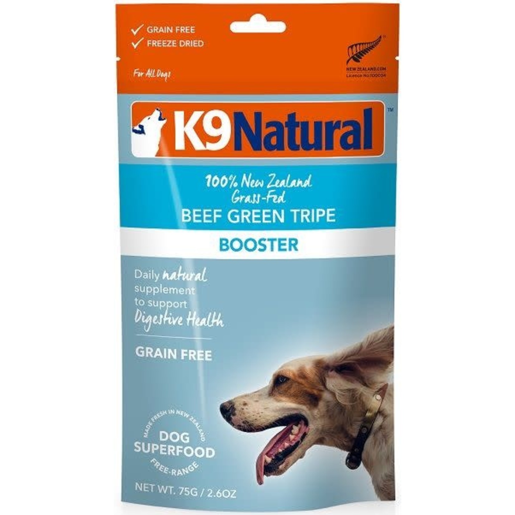 K9 NATURAL DOG BOOSTER BEEF GREEN TRIPE 2.6OZ