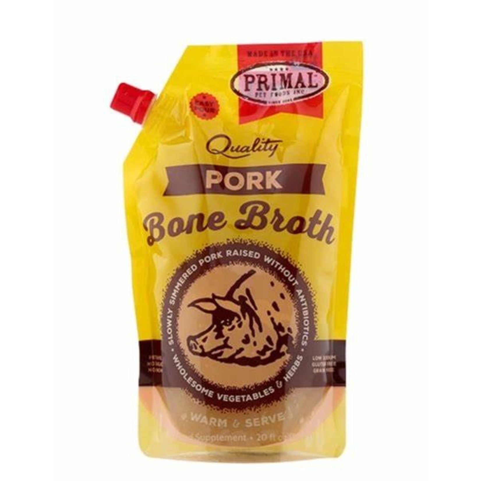 PRIMAL PET FOODS DOG BONE BROTH PORK FROZEN 20OZ