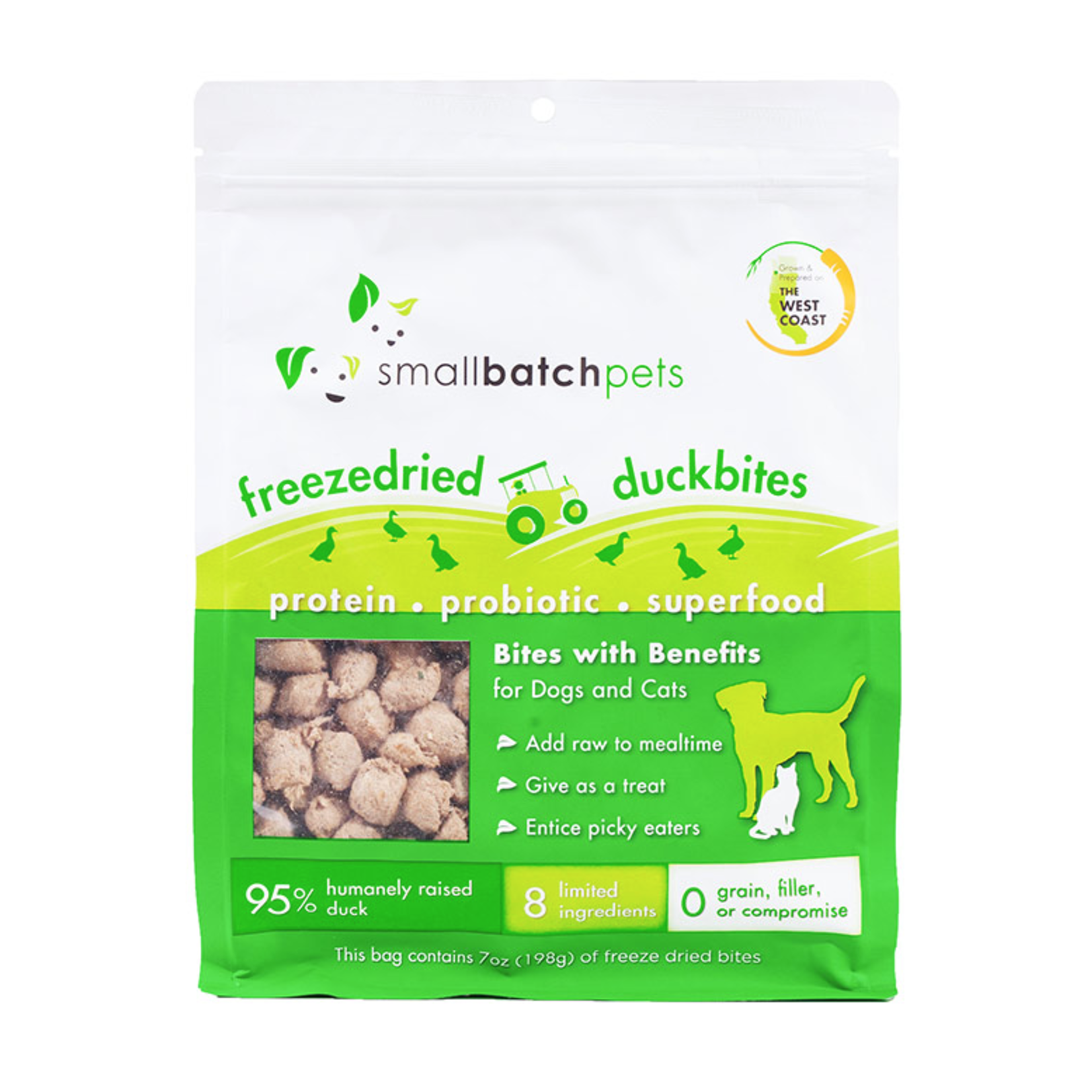 SMALLBATCH DOG CAT DUCK BITES FD 7OZ