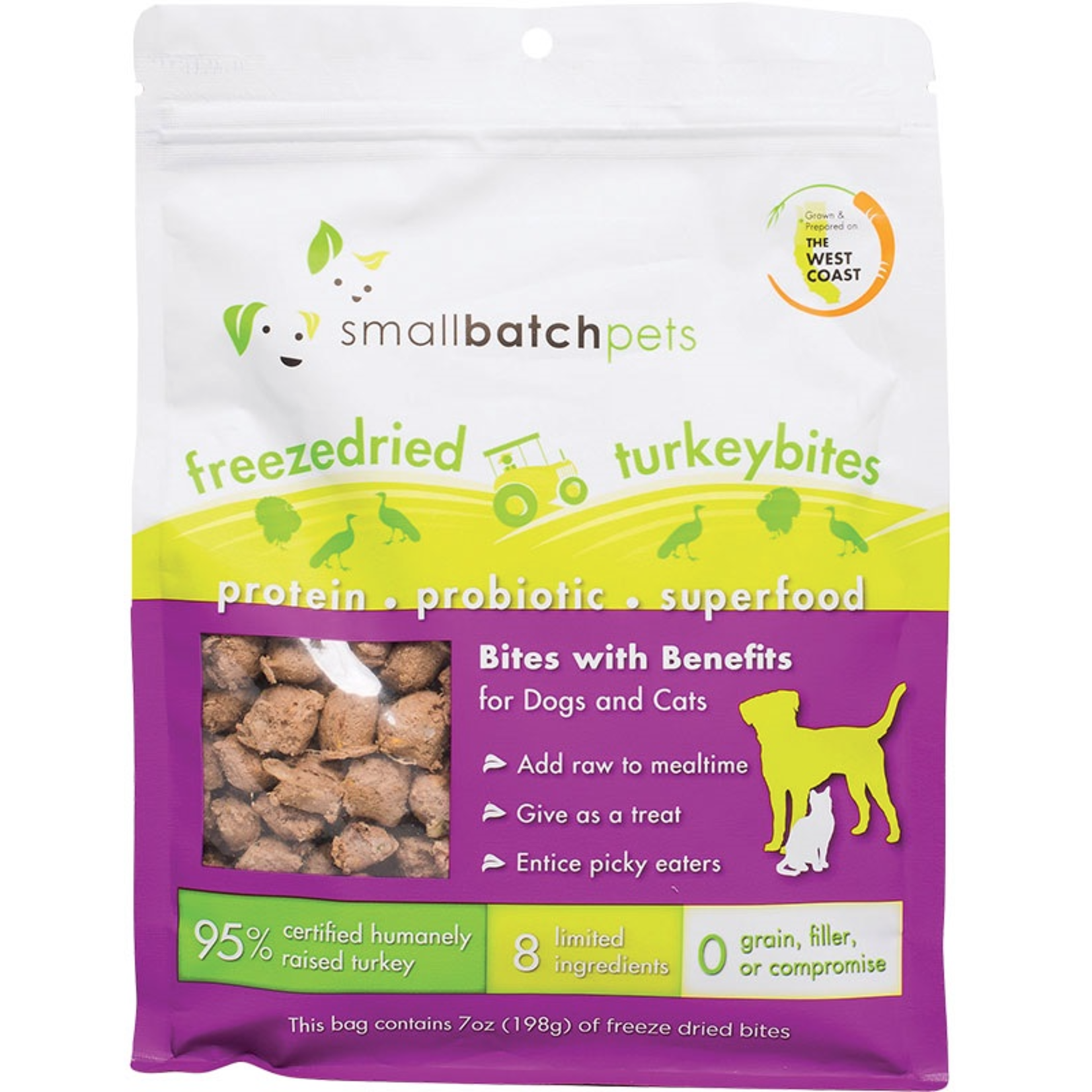 SMALLBATCH DOG CAT TURKEY BITES FD 7OZ