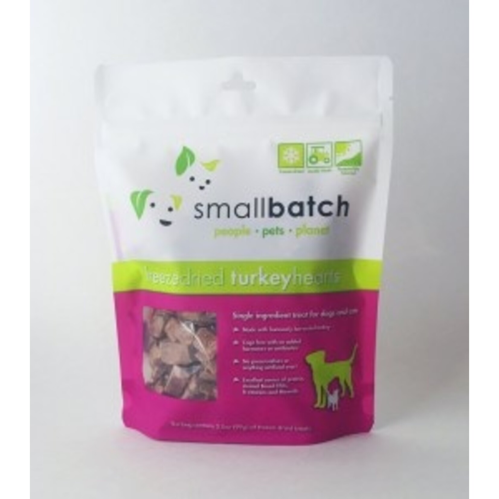 SMALLBATCH DOG CAT TURKEY HEARTS FD TREAT 3.5OZ