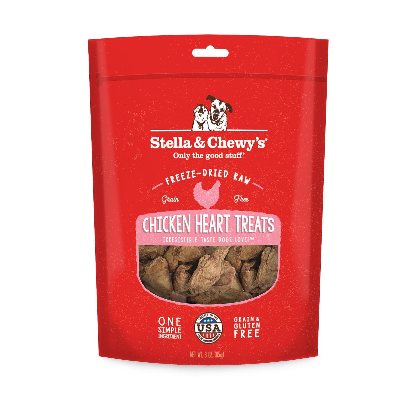 STELLA & CHEWY'S DOG CHICKEN HEART FD 3OZ