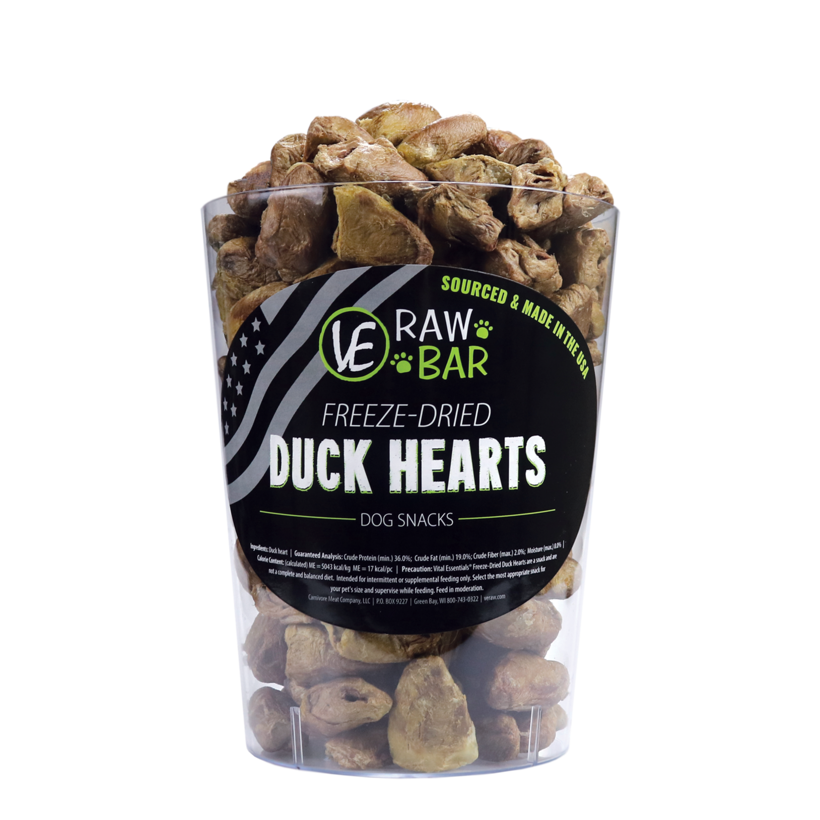 VITAL ESSENTIALS DOG DUCK HEARTS FD TREAT