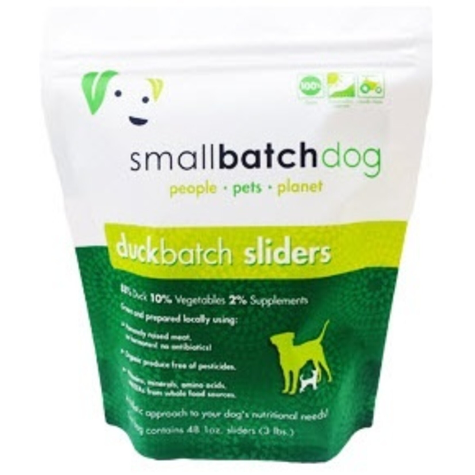 SMALLBATCH DOG DUCK SLIDERS FROZEN 3LB