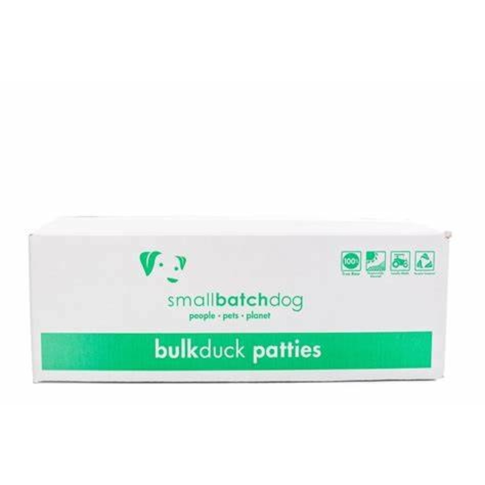 SMALLBATCH DOG DUCKBATCH PATTIES BULK FROZEN 18LB 36/CS