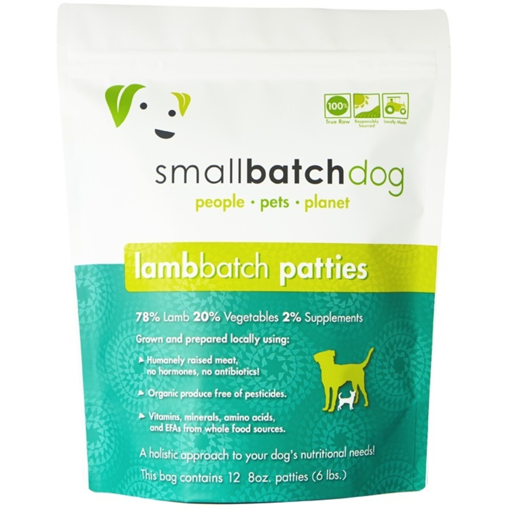 SMALLBATCH DOG LAMB PATTIES FROZEN 6LB
