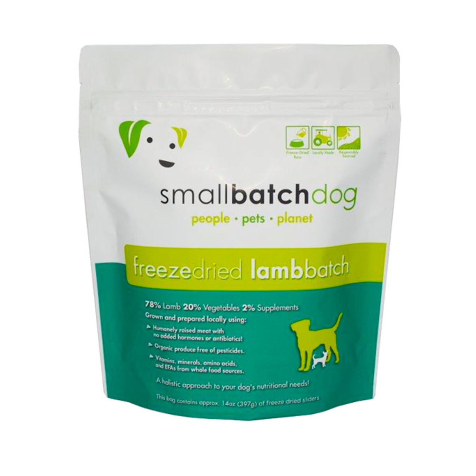 SMALLBATCH DOG LAMB SLIDERS FD 14OZ