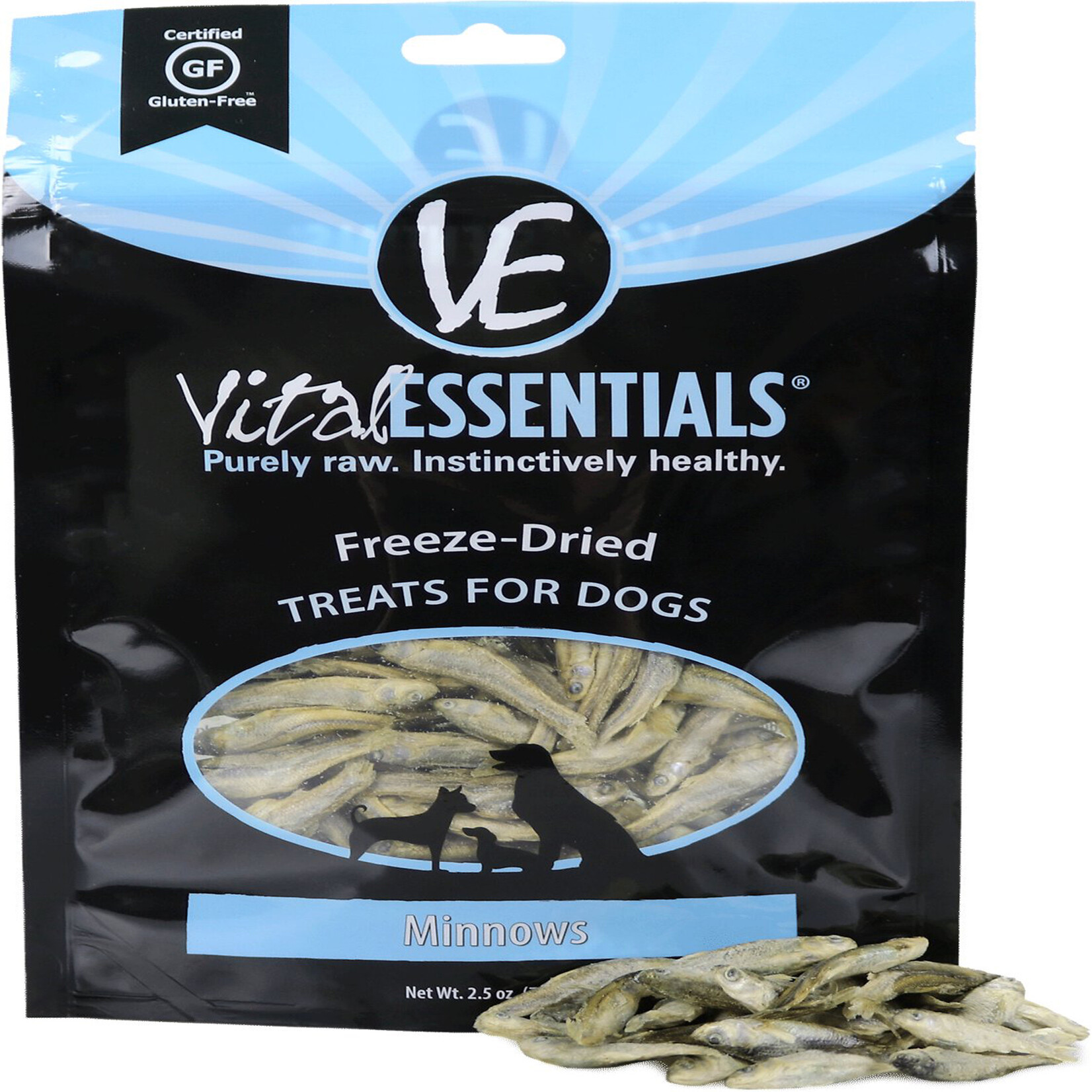 VITAL ESSENTIALS DOG MINNOW FD TREAT 2.5 OZ