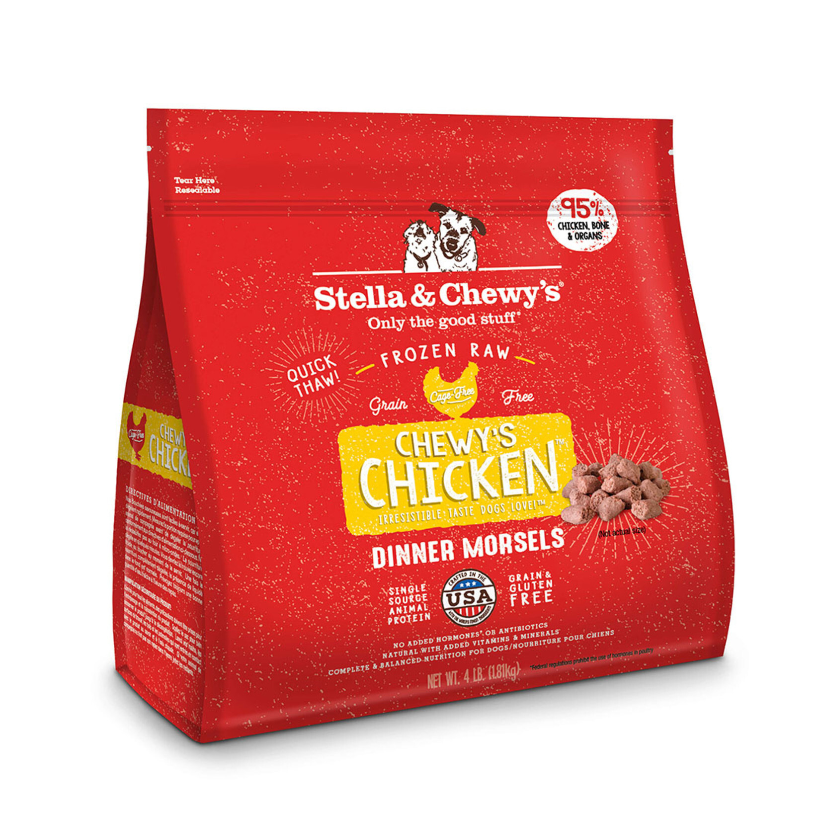 STELLA & CHEWY'S DOG MORSELS CHICKEN FROZEN 4LB