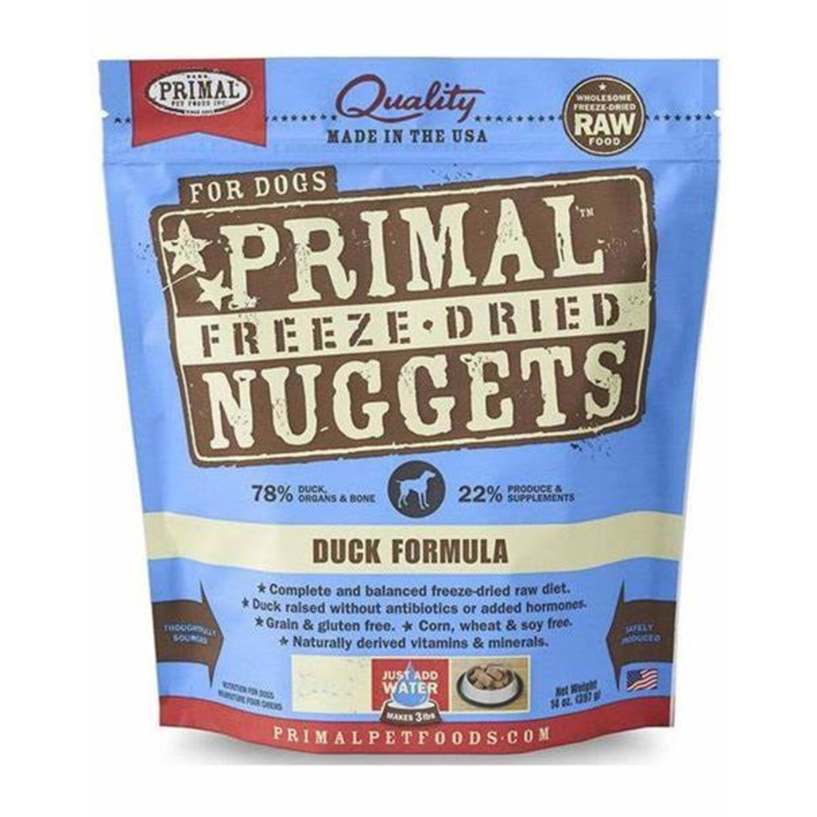 PRIMAL PET FOODS DOG NUGGETS DUCK FD 5.5OZ