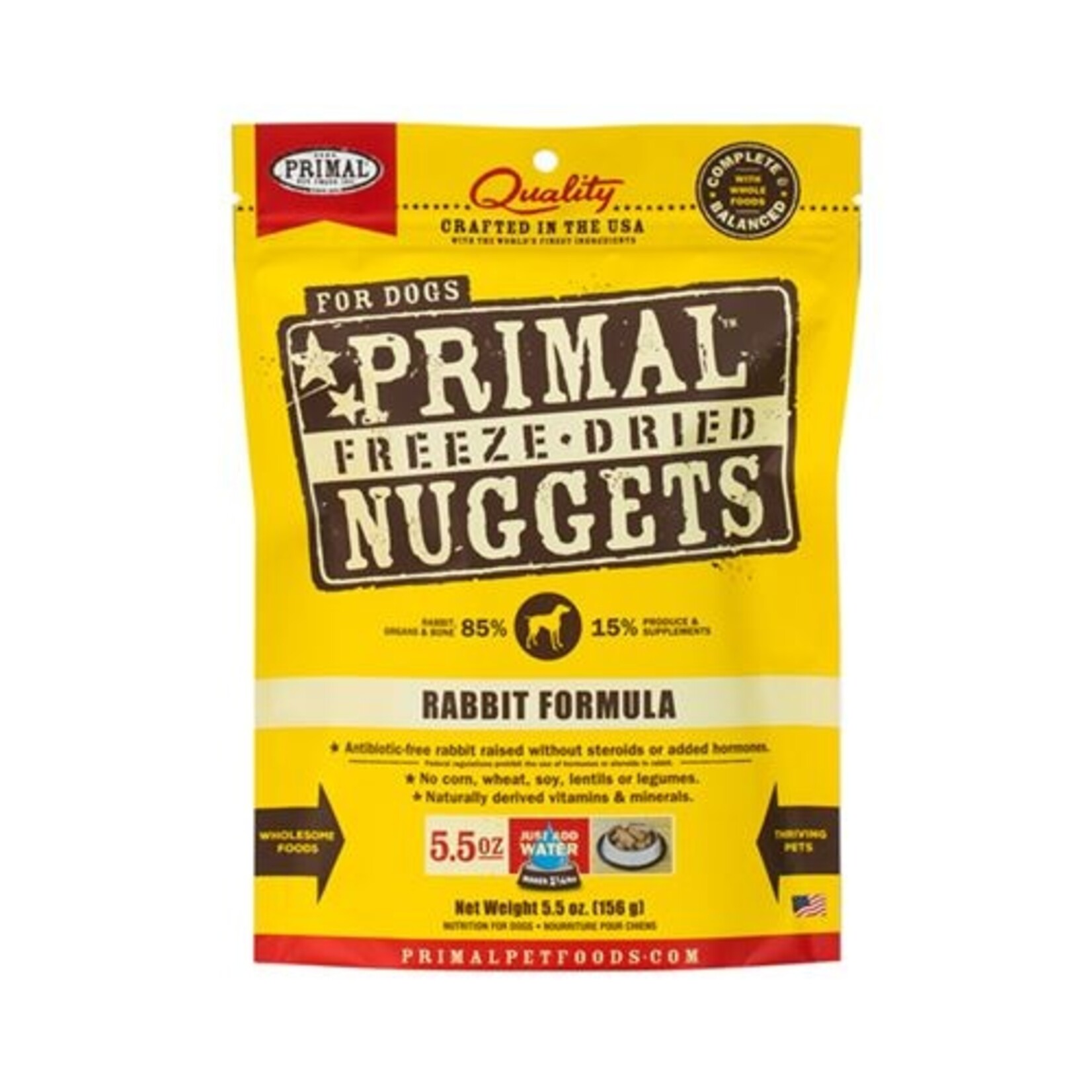 PRIMAL PET FOODS DOG NUGGETS RABBIT FD 5.5OZ