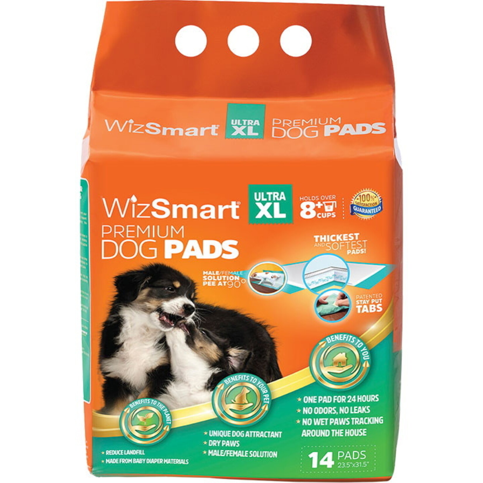 WIZSMART DOG PADS ULTRA XL 14CT 23.5" X 31.5"
