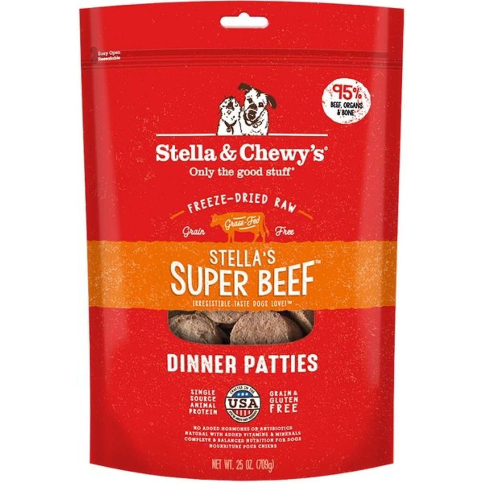 STELLA & CHEWY'S DOG PATTIES BEEF FD 25OZ